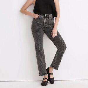 Madewell The Perfect Vintage Straight Jeans 28 Black NWOT